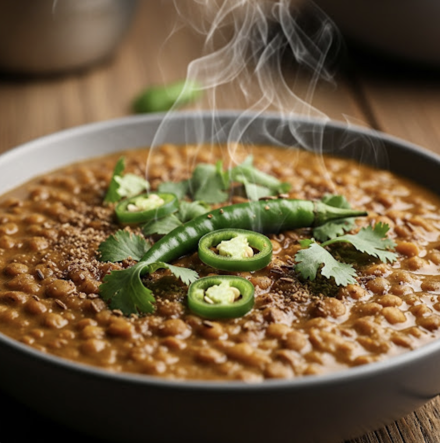 Herzhaftes Linsen-Dal mit Kokosmilch