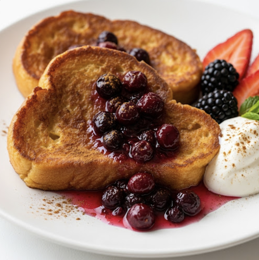 Zuckerfreie Arme Ritter mit Zimt und Vanille