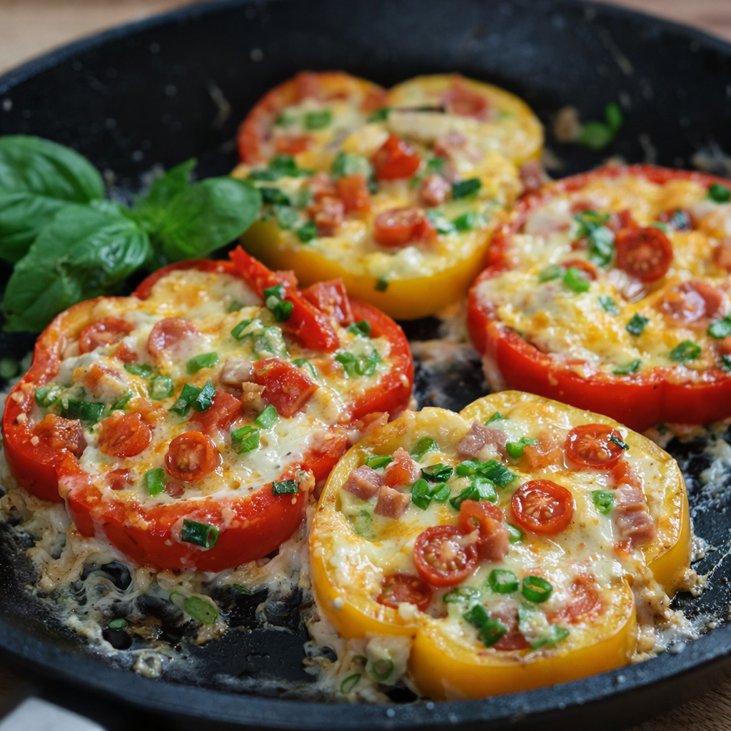 Gefüllte Paprikascheiben